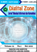 Digital Zone : Jurnal Teknologi Informasi dan Komunikasi Volume 13 No. 1 Mei 2022