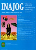 INAJOG = Indonesian Journal of Obstetrics and Gynecology Volume 4, No. 3 July 2016