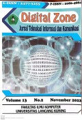 Digital Zone : Jurnal Teknologi Informasi dan Komunikasi Volume 13 No. 2 November 2022